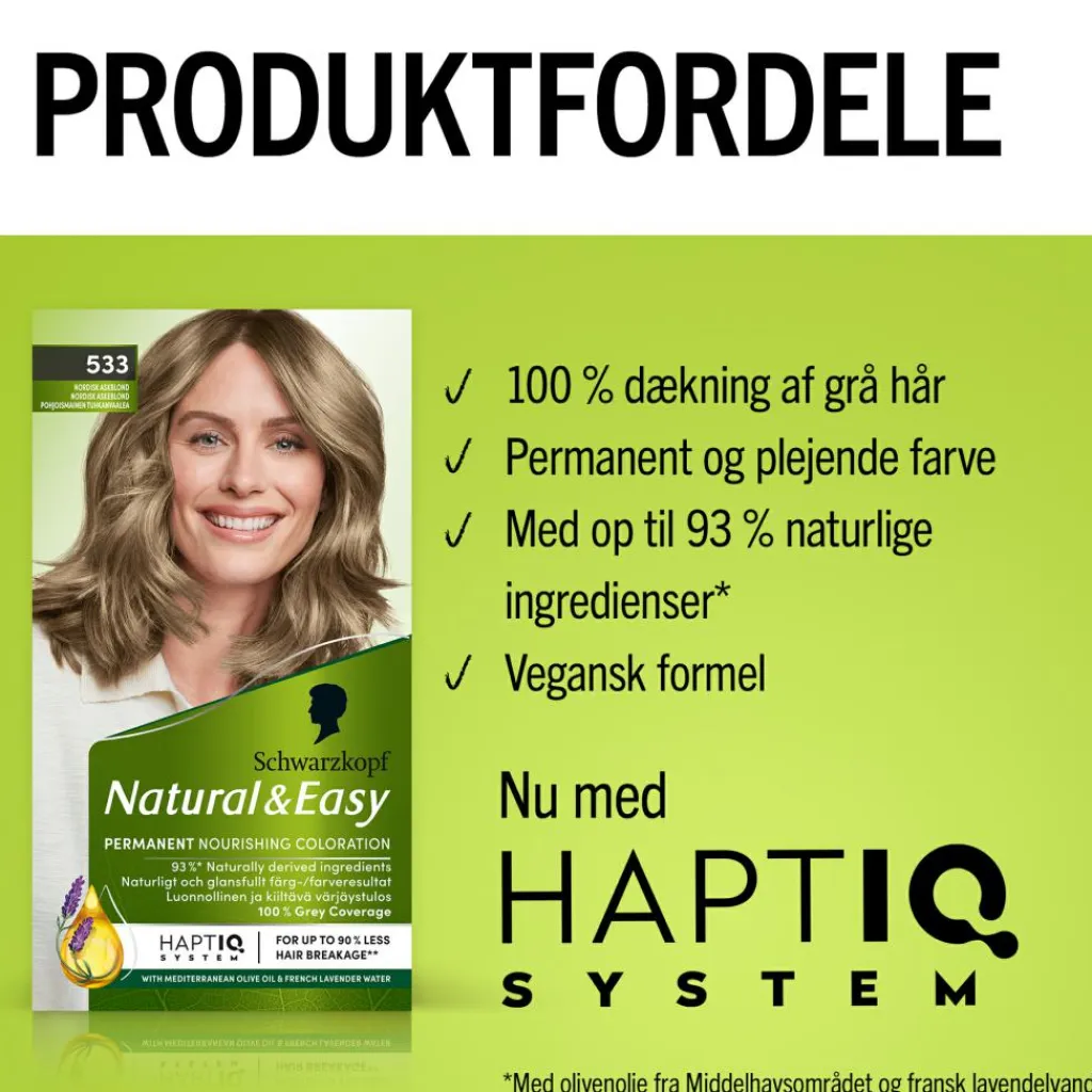Schwarzkopf Permanent Hårfarve<Natural & Easy Hårfarve