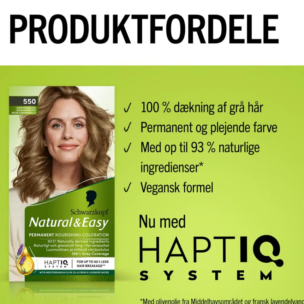 Schwarzkopf Permanent Hårfarve<Natural & Easy Hårfarve