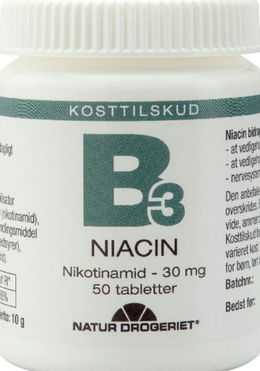 Natur Drogeriet B-Vitamin<Niacin(amid) B3-vitamin 30 mg