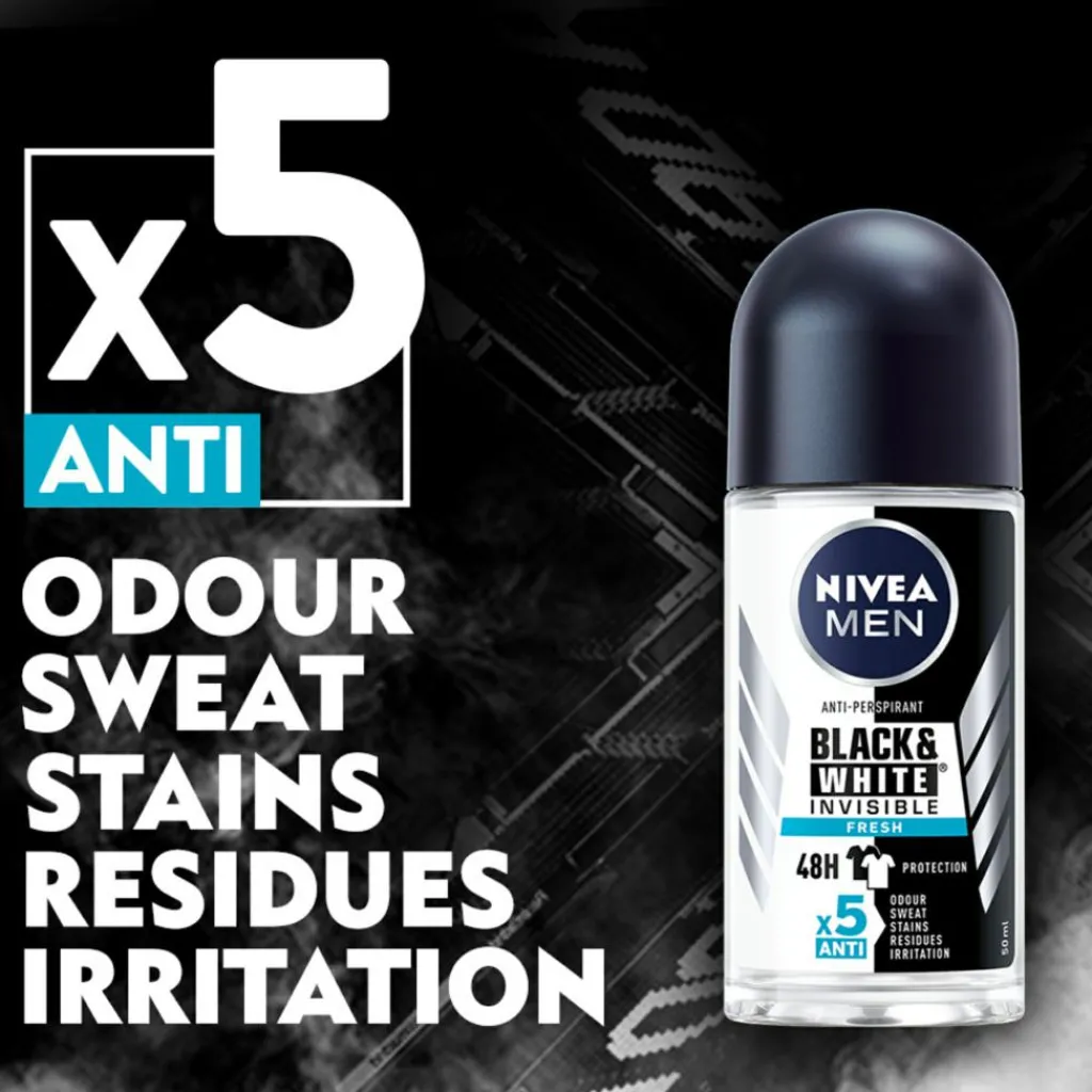 NIVEA Deodoranter|Til Ham<Men Black & White Invisible Fresh Roll On