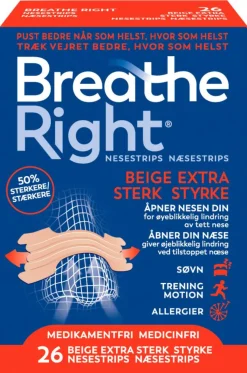 Breathe Right Snorken>Næsestrips Extra Styrke