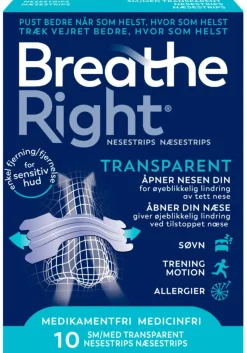 Breathe Right Næsestrips Transparent< Snorken