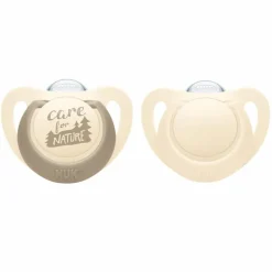 NUK Sutter<for Nature Silicon 18-36m Creme 2 stk