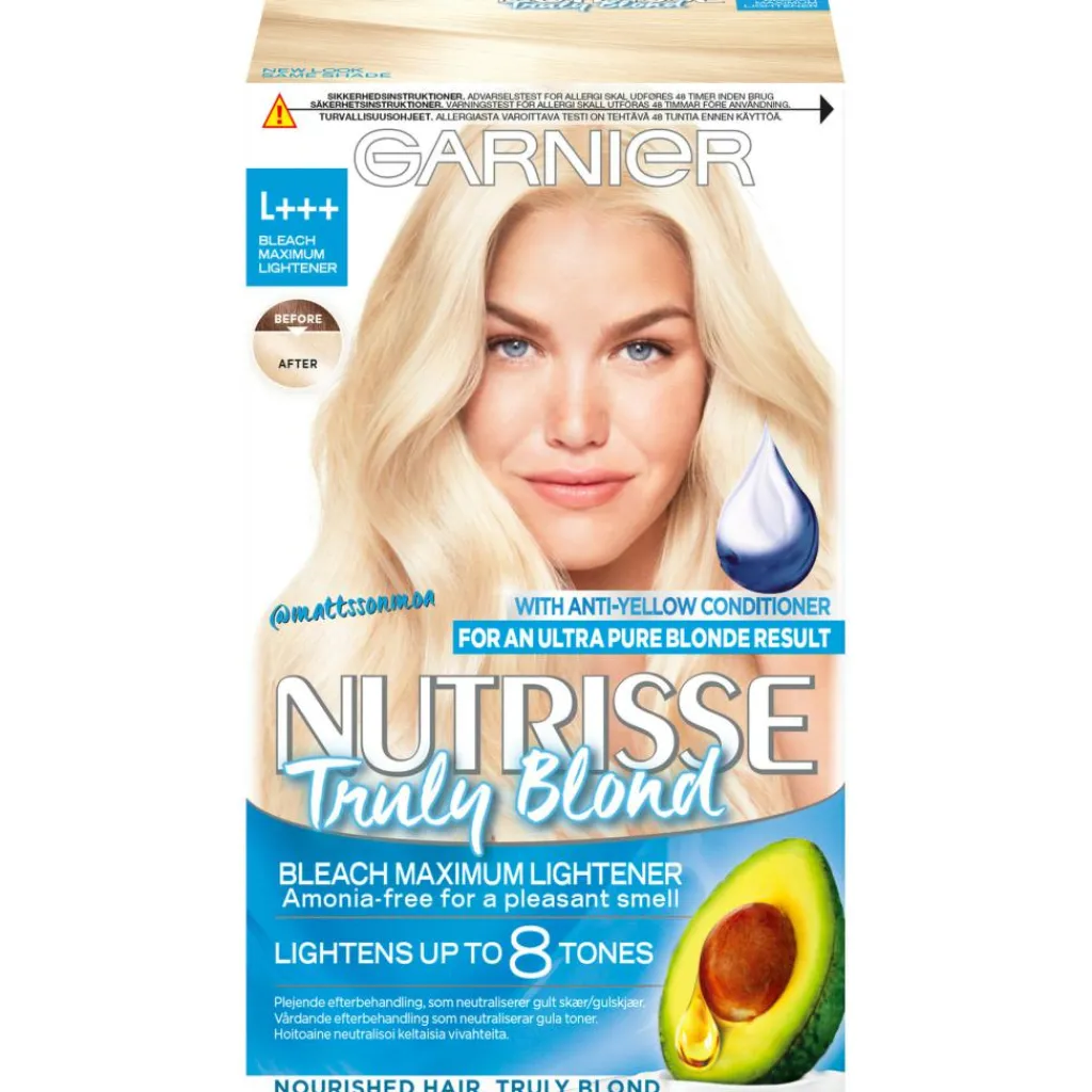Garnier Permanent Hårfarve|Blondering<Nutrisse Ultra Bleach L+++ Bleach Maximum Lightener