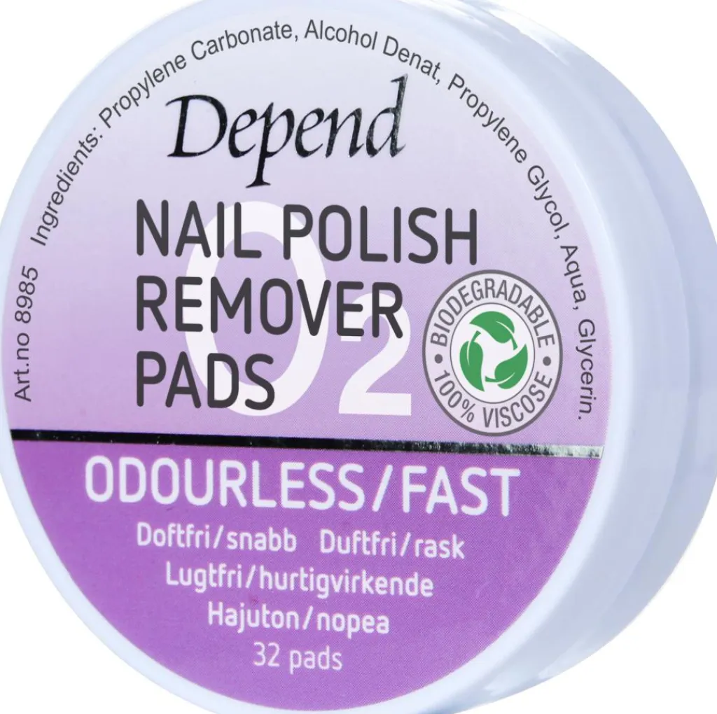 Depend O2 Remover Pads< Neglelakfjerner