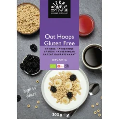 Urtekram Gryn, Flager & Drys>Oat Hoops glutenfri Ø