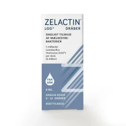 Zelactin Ingredienser>Oliedråber med Mælkesyrebakterier