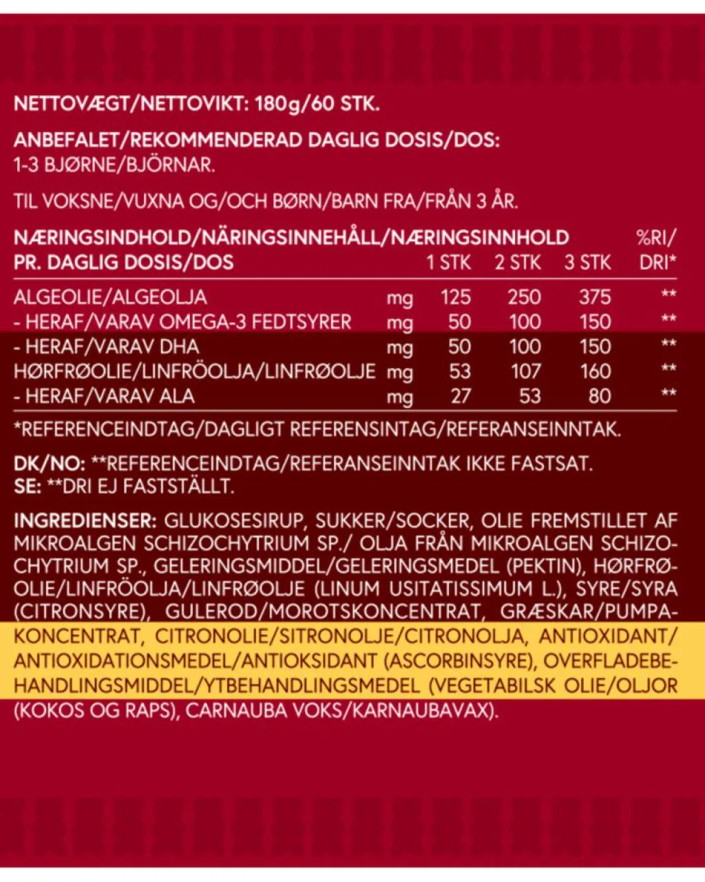 VitaYummy Omega 3< Fiskeolie & Omega 3