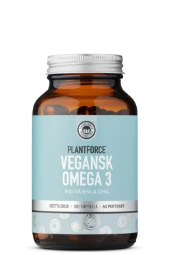Plantforce Omega 3 Vegansk< Fiskeolie & Omega 3