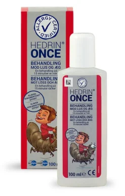 Hedrin Once gel lusebehandling<Børn Lus|Lus