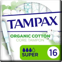Tampax Bind & Indlæg>Organic Super Tamponer