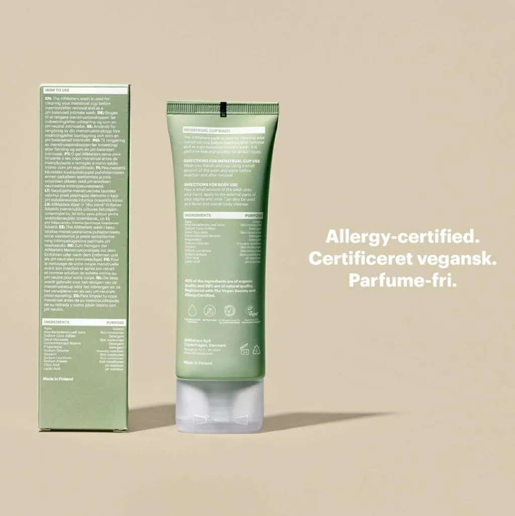 AllMatters OrganiWash til OrganiCup< Intimpleje|Bind & Indlæg