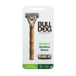 Bulldog Skrabere & Blade>Original Bamboo Razor + 2 Barberblade