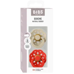 BIBS Pacifier Boheme 2 Pack Latex<Børn Sutter
