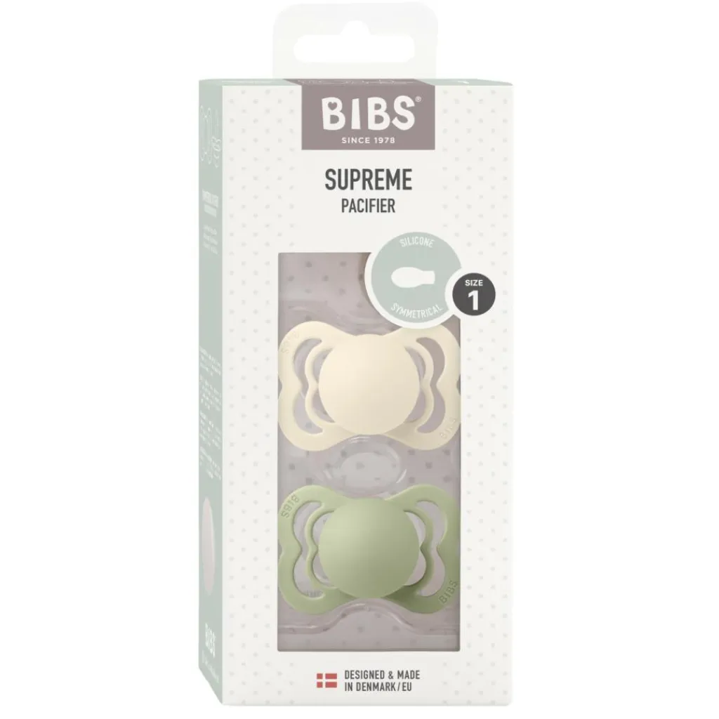 BIBS Sutter<Pacifier Supreme 2 Pack Silicone