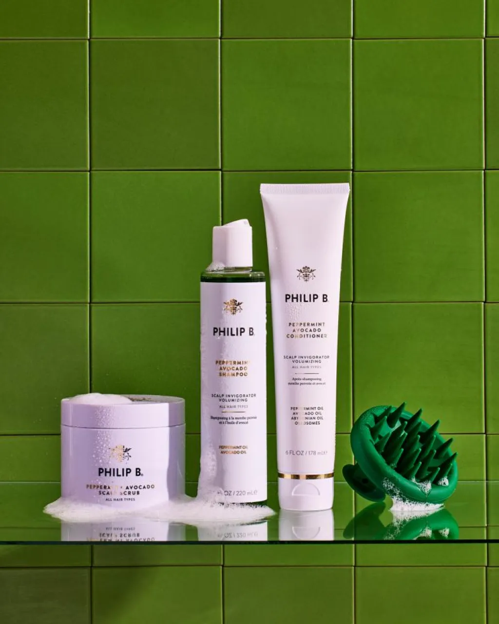 Philip B Peppermint Avocado Scalp Invigorating Kit Gaveæske< Gaveæsker|Hårpleje Gaveæsker