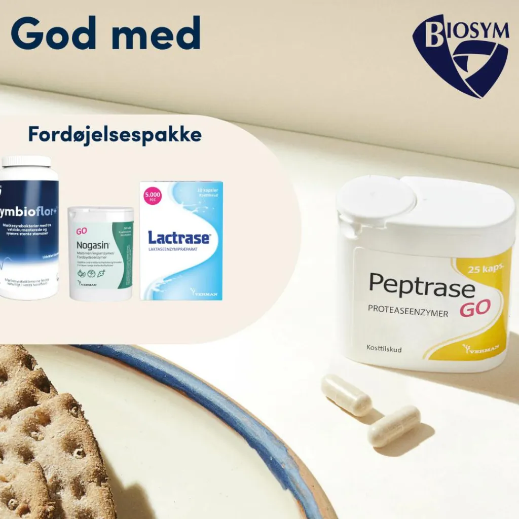 Verman Peptrase GO< Fordøjelse & Fibre