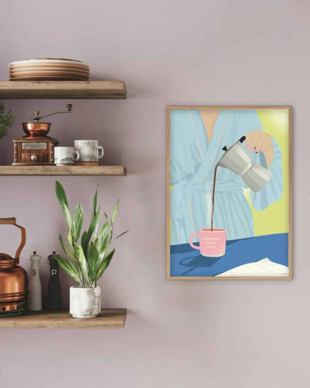 ViSSEVASSE Plakat Coffee First People Later< Plakater & Rammer
