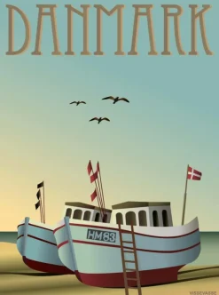 ViSSEVASSE Plakater & Rammer>Plakat 'Danmark Fiskebådene'