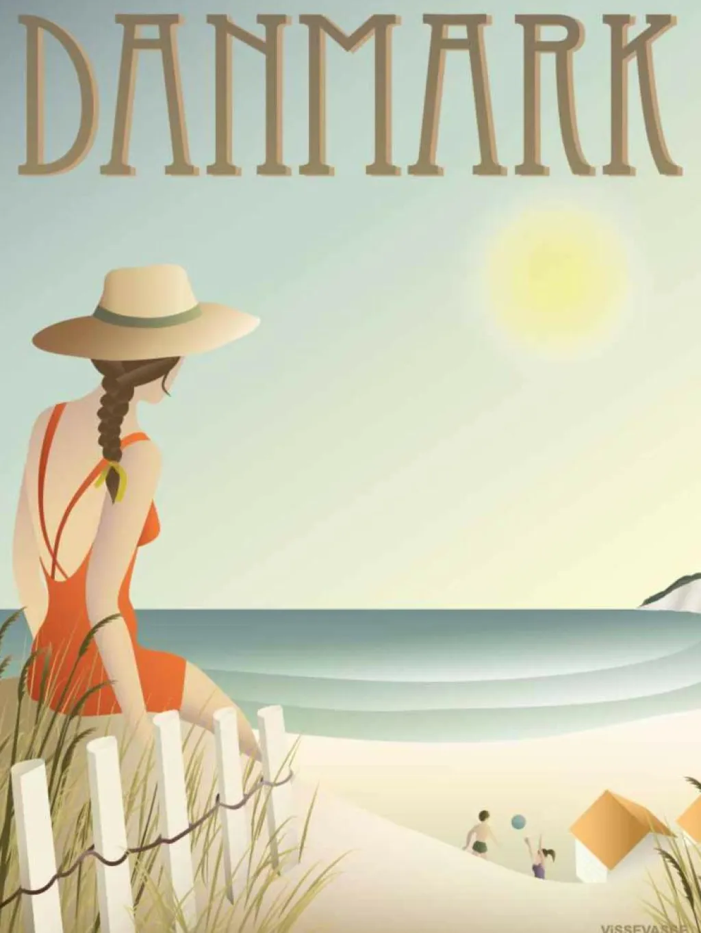 ViSSEVASSE Plakat 'Danmark Stranden'< Plakater & Rammer