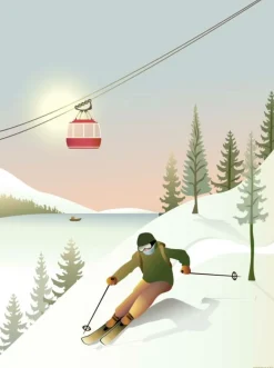 ViSSEVASSE Plakat 'Off-Piste Skiing'< Plakater & Rammer