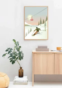 ViSSEVASSE Plakat 'Off-Piste Skiing'< Plakater & Rammer