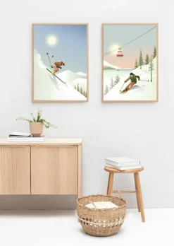 ViSSEVASSE Plakat 'Off-Piste Skiing'< Plakater & Rammer