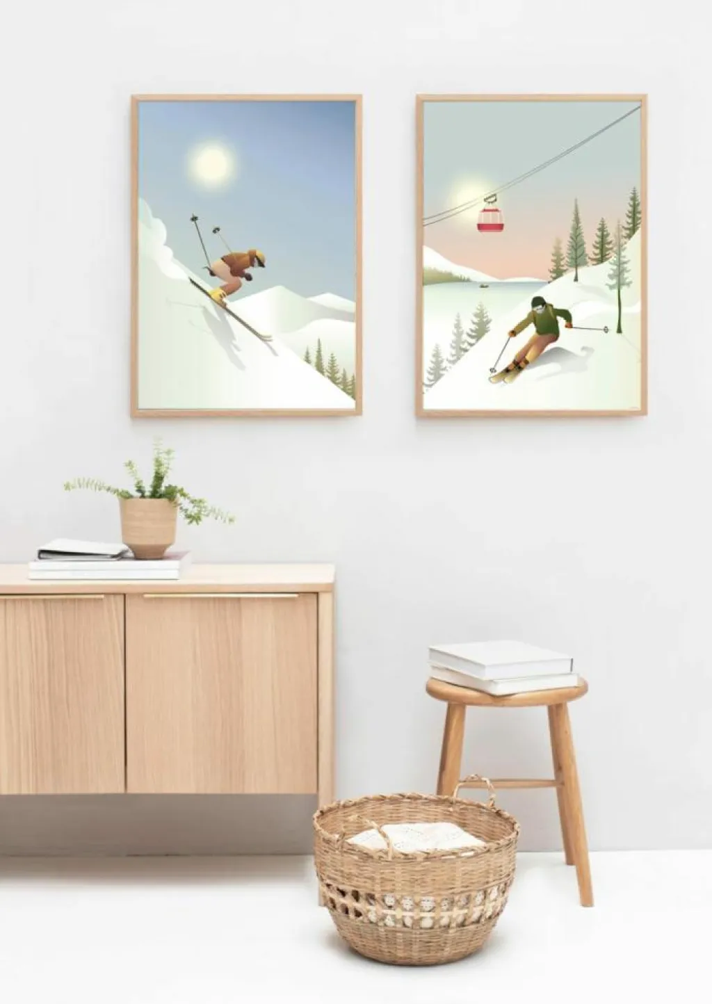 ViSSEVASSE Plakat 'Off-Piste Skiing'< Plakater & Rammer