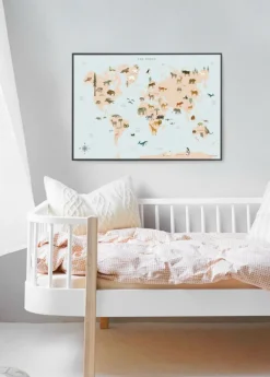 ViSSEVASSE Plakater & Rammer<Plakat 'World Map Animal'