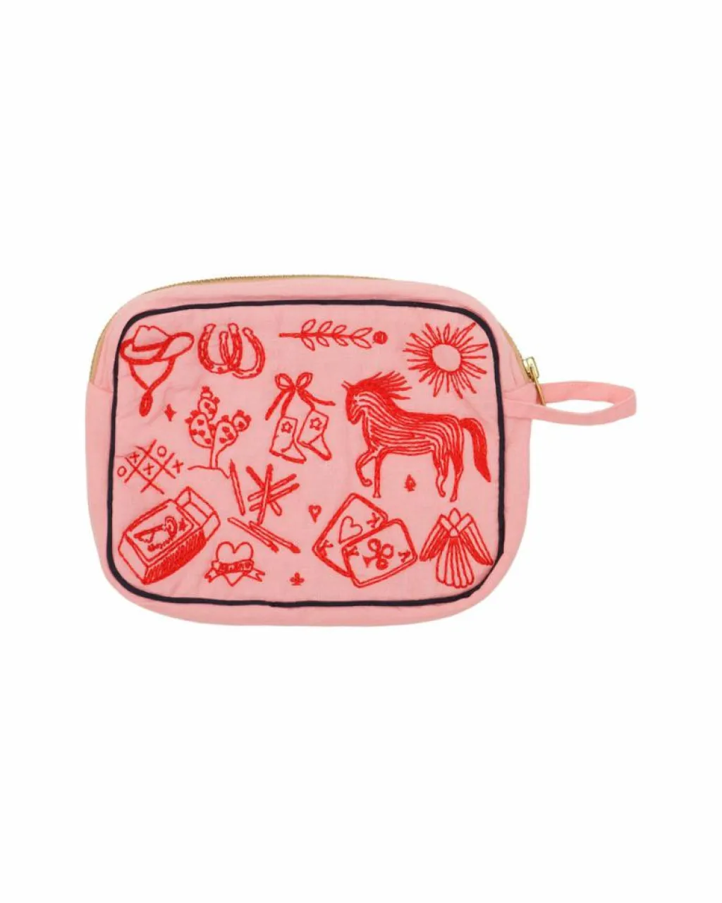 HABIBA Tasker & Punge|Makeup- & Toilettasker>Polly Embroidery Makeup Clutch