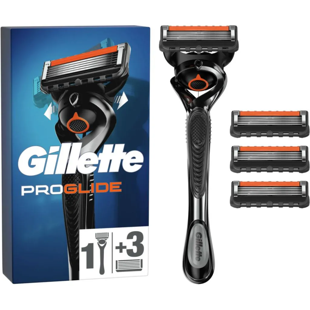 Gillette Skrabere & Blade>Proglide barberskraber + 3 barberblade