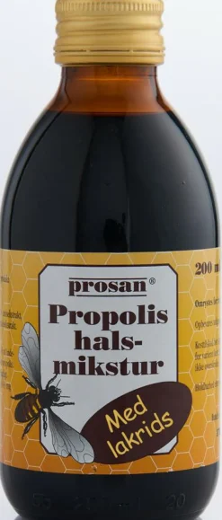 Prosan Ondt I Halsen|Ingredienser>Propolis Halsmikstur stærk
