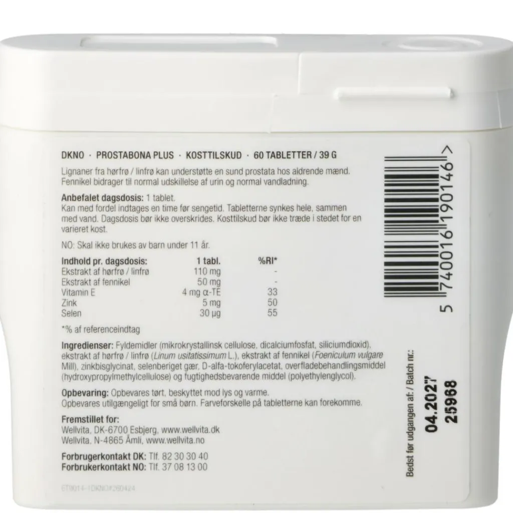 Wellvita Kosttilskud|Kosttilskud Til Mænd<Prostabona Plus