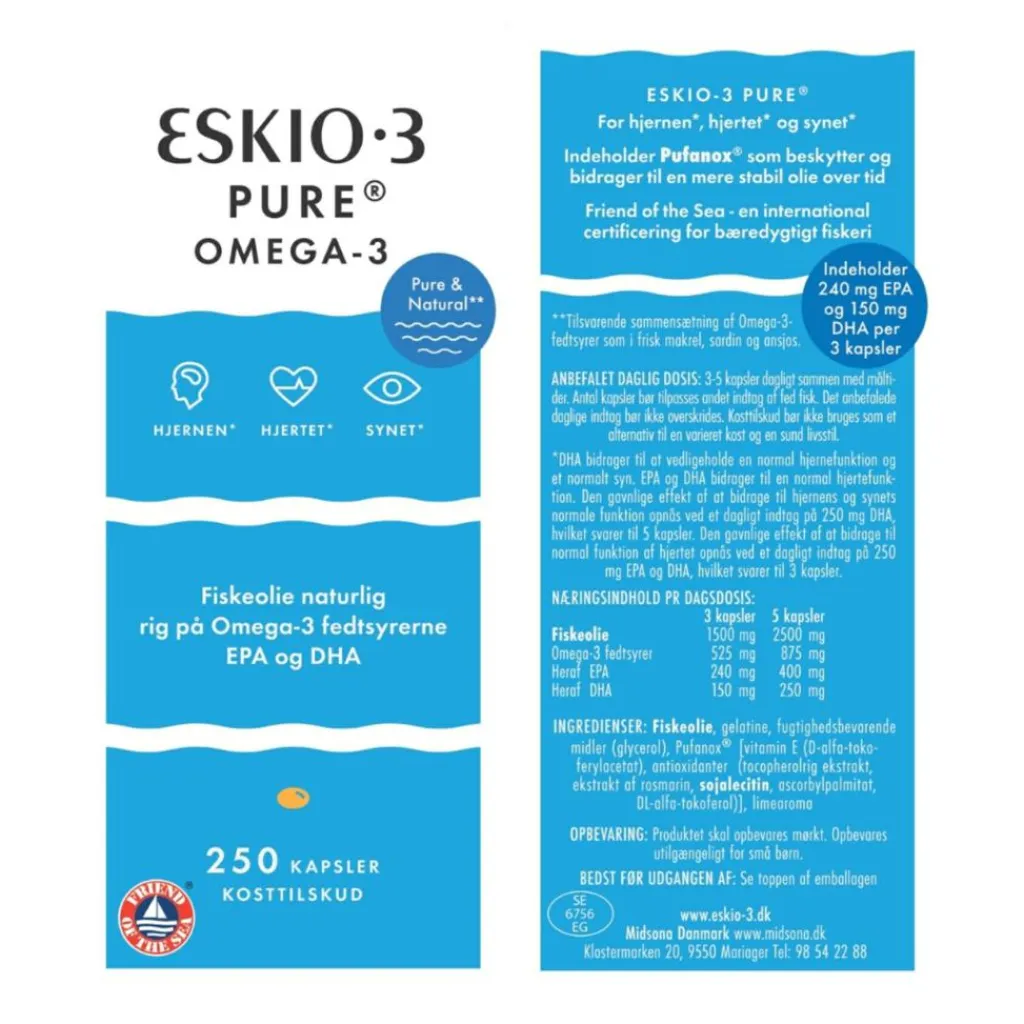 Eskio-3 Fiskeolie & Omega 3<Pure Omega-3