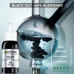 Garnier Ansigtspleje<PureActive BHA Charcoal Anti-Imperfection Serum