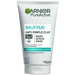 Garnier Ansigtspleje|Problemhud>PureActive Salicylic 3in1 Anti-Pimple Clay Rensegel