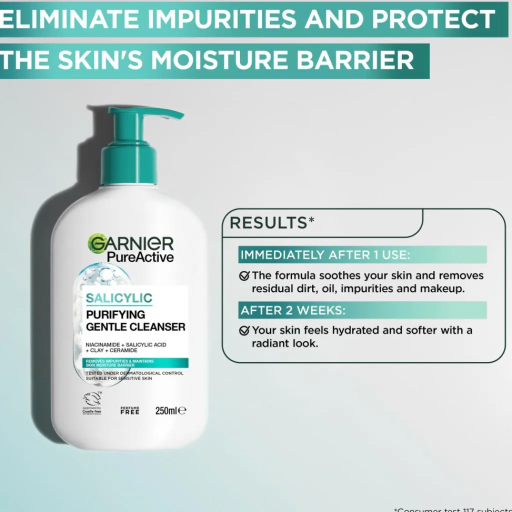 Garnier Ansigtspleje<PureActive Salicylic Purifying Gentle Rensegel