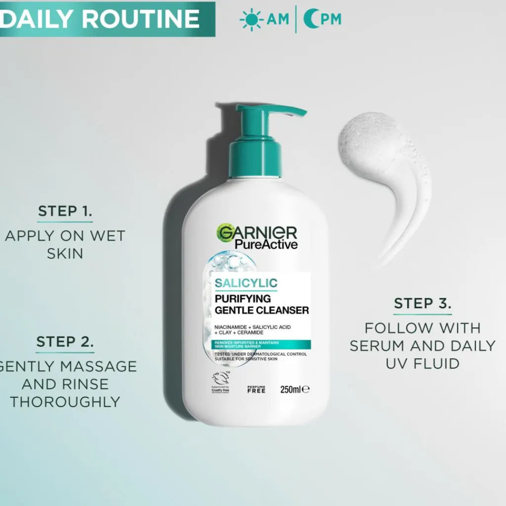 Garnier Ansigtspleje<PureActive Salicylic Purifying Gentle Rensegel