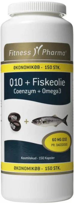 Fitness Pharma Q10 m/fiskeolie< Fiskeolie & Omega 3