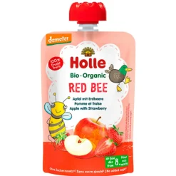 Holle Babymad<Red Bee Æble Jordbær Smoothie