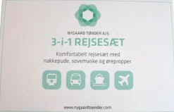 Nygaard Ørepropper|Sovemasker<Rejsesæt 3-i-1