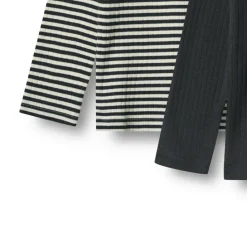 WHEAT Rib T-Shirt Long Sleeve Stig 2-pak<Børn Børnetøj