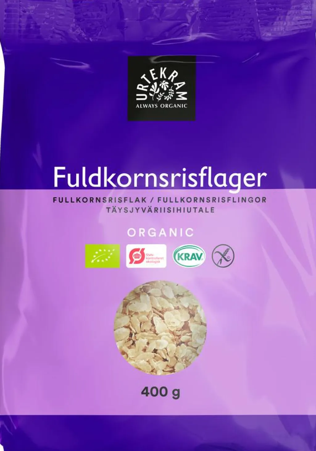 Urtekram Risflager Ø< Gryn, Flager & Drys