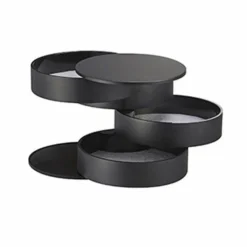 UNIQ Roterbar Rundt Smykkeskrin Organizer Med 4 Rum< Opbevaring & Organisering