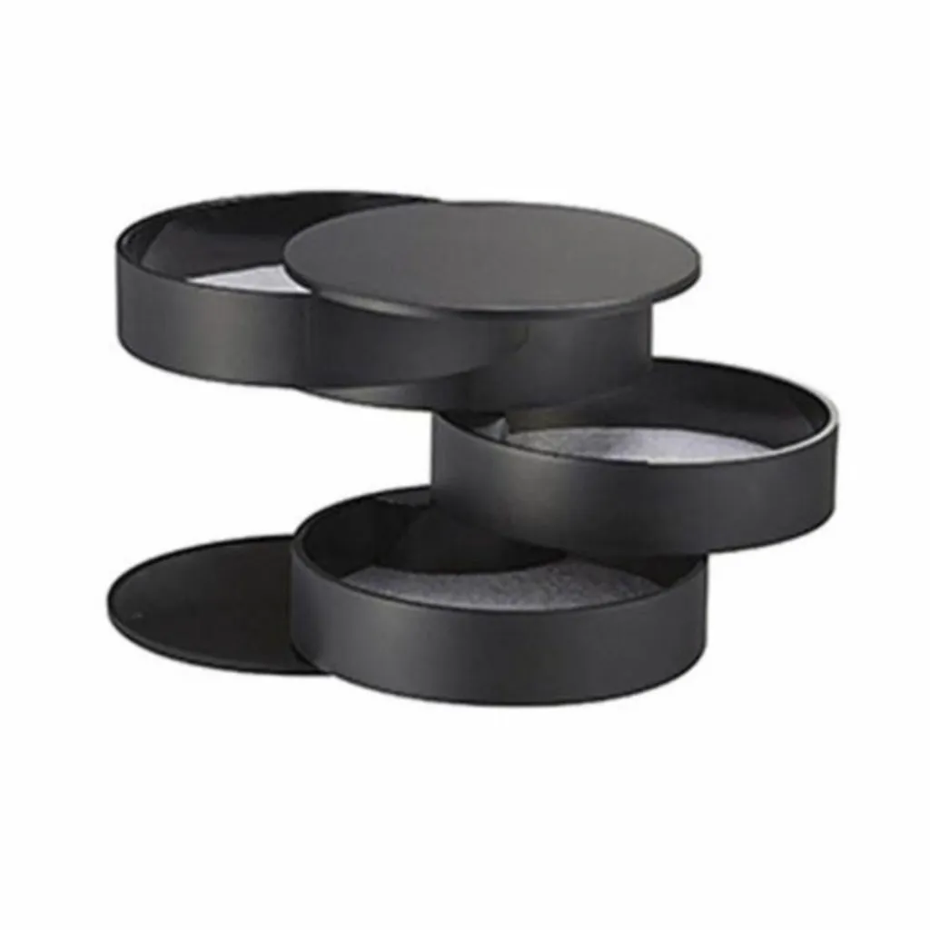 UNIQ Roterbar Rundt Smykkeskrin Organizer Med 4 Rum< Opbevaring & Organisering
