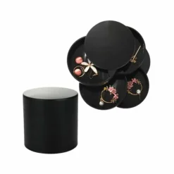UNIQ Roterbar Rundt Smykkeskrin Organizer Med 4 Rum< Opbevaring & Organisering
