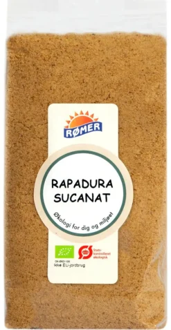 Rømer Rørsukker rå (Rapadura Sucanat) Ø< Sukker & Sødemidler