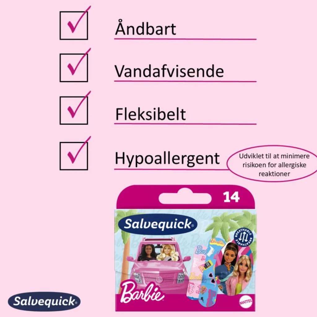 Salvequick Børneplastre|Sårplastre>Barbie plaster