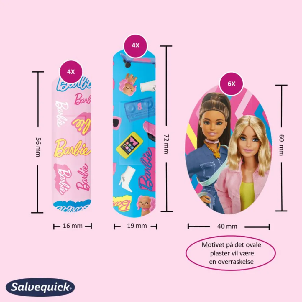 Salvequick Børneplastre|Sårplastre>Barbie plaster
