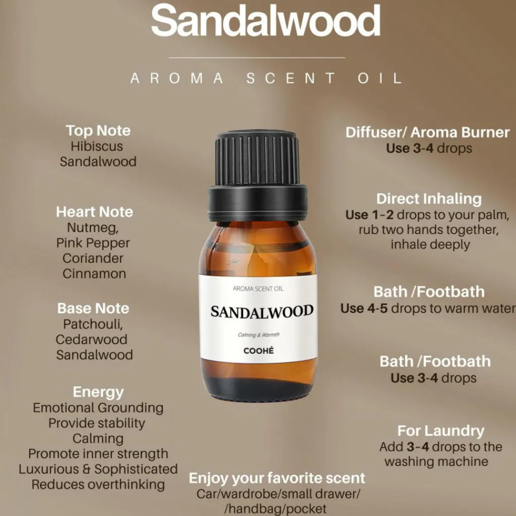 COOHÉ Duftolier<Sandalwood Aroma Scent Oil